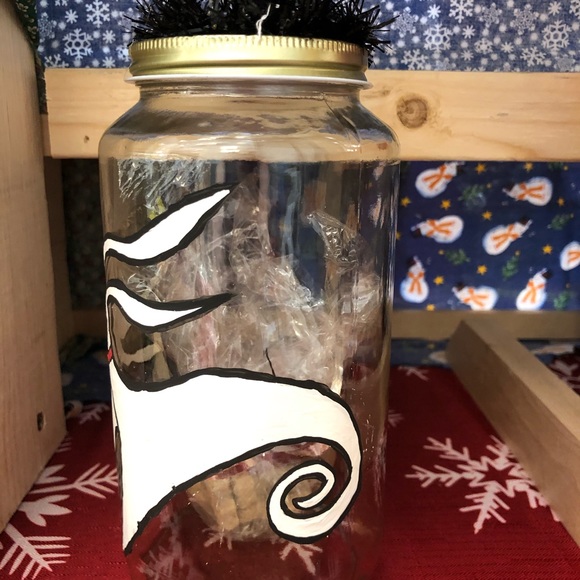 HAND CRAFTED-  Jack Skeleton’s Dog - Zero-  Handpainted Treat Jar - Picture 2 of 5